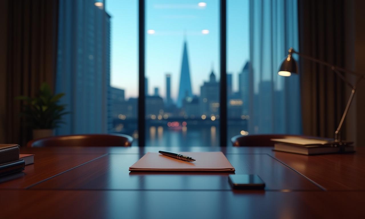 Professional legal consultation desk in London